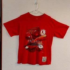 St Louis Cardinals Tee Nutmeg Mill SZ L Vtg Single Stitch
